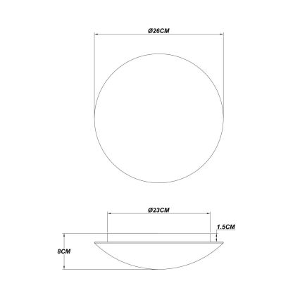 Globo - LED stropna svetilka LED/16W/230V 3000K premer 26 cm