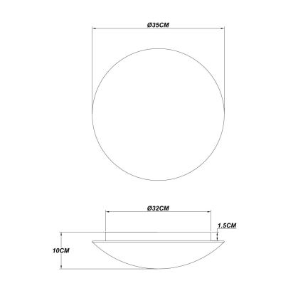 Globo - LED stropna svetilka LED/24W/230V 3000K premer 35 cm