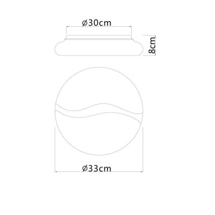 Globo - LED Stropna svetilka LED/24W/230V 3000/4200/6000K pr. 33 cm