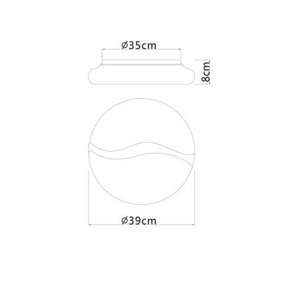 Globo - LED Stropna svetilka LED/24W/230V 3000/4200/6000K pr. 39 cm