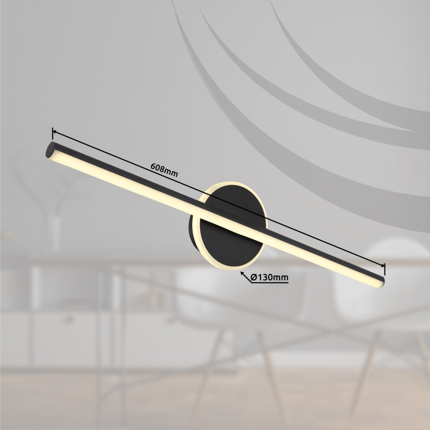 Globo - LED Kopalniška luč za osvetlitev ogledala LED/10W/230V 60,8 cm IP44 črna