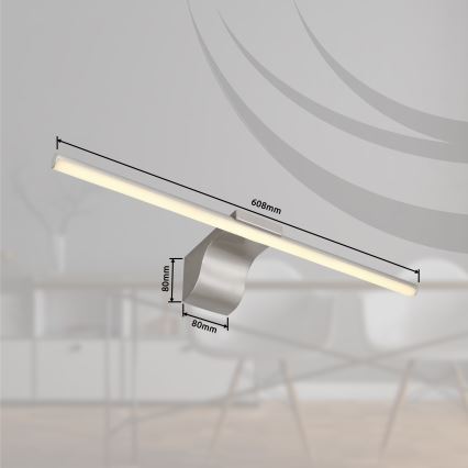 Globo - LED Kopalniška luč za osvetlitev ogledala LED/10W/230V 60,8 cm IP44 sijajni krom