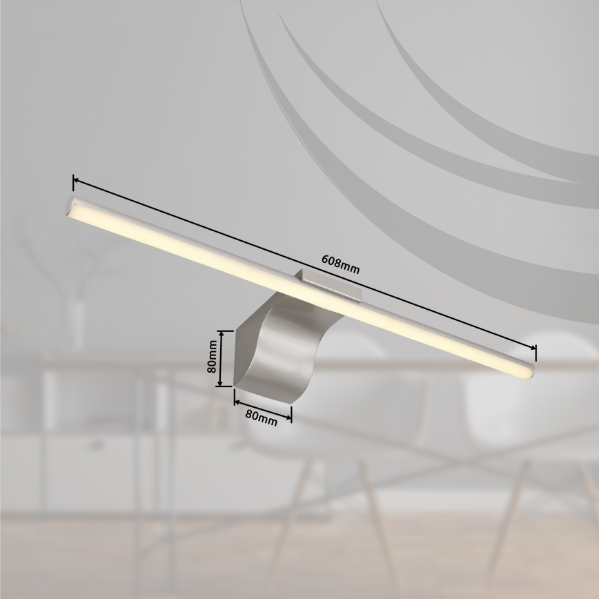Globo - LED Kopalniška luč za osvetlitev ogledala LED/10W/230V 60,8 cm IP44 sijajni krom