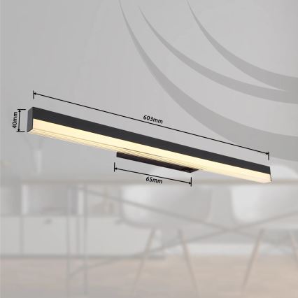 Globo - LED Stenska svetilka LED/12W/230V 3000/6000K 60 cm črna