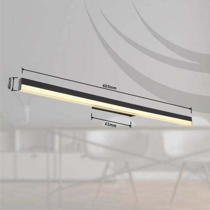 Globo - LED Stenska svetilka LED/18W/230V 3000/6000K 80 cm črna
