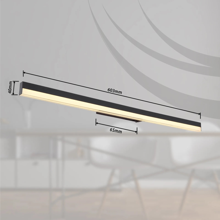 Globo - LED Stenska svetilka LED/18W/230V 3000/6000K 80 cm črna
