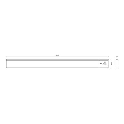 Globo - LED Zatemnitvena polnilna podelementna kuhinjska svetilka LED/2,5W/5V 4000K 1100 mAh 40 cm