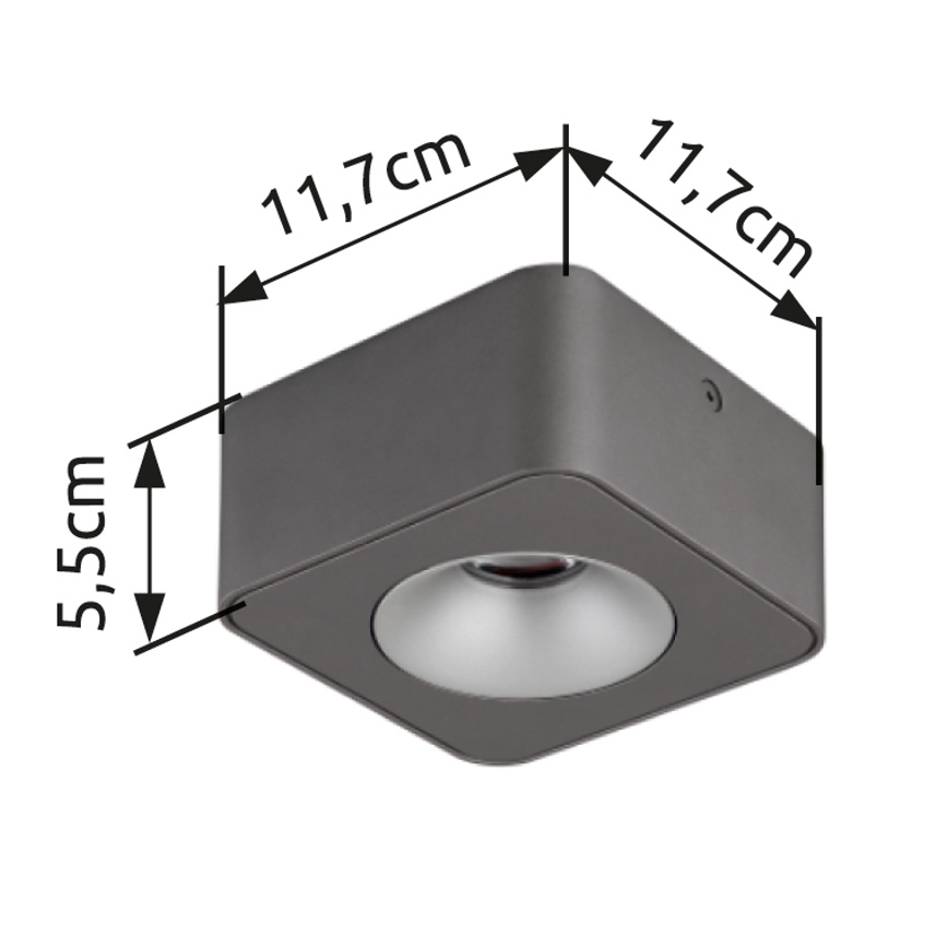 Globo - LED Stropna svetilka LED/6,5W/230V 11,7x11,7 cm