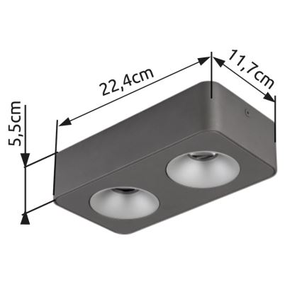 Globo - LED Stropna svetilka LED/11W/230V 11,7x22,4 cm