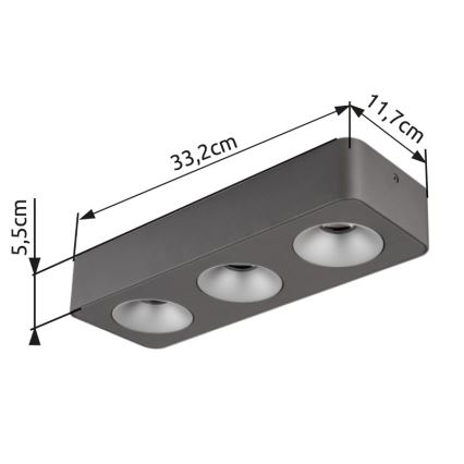 Globo - LED Stropna svetilka LED/14W/230V 11,7x33,2 cm