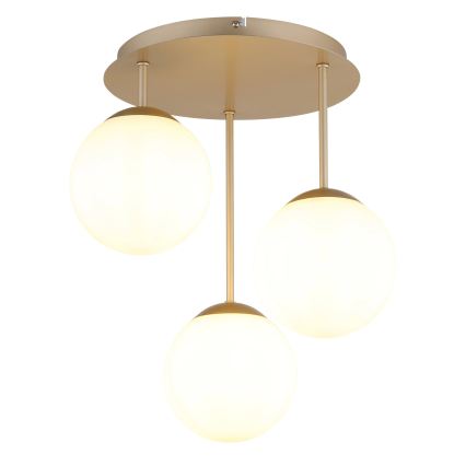 Globo - Pritrjen stropni lestenec 3xE14/25W/230V medenina