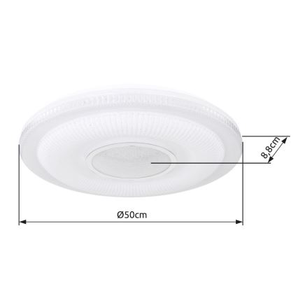 Globo - LED zatemnilna stropna svetilka LED/30W/230V 3000-6500K premer 50 cm bela Wi-Fi Tuya + daljinski upravljalnik