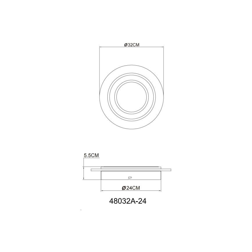 Globo - LED Stropna svetilka LED/24W/230V 3000K pr. 32 cm