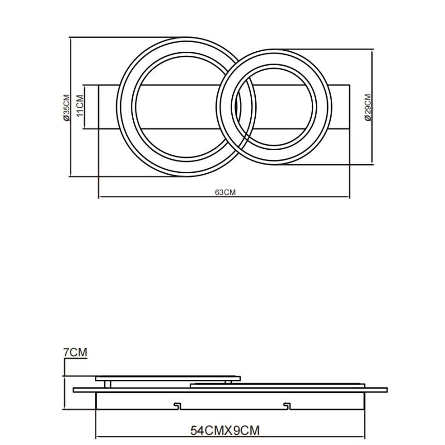 Globo - LED Stropna svetilka LED/40W/230V rjava
