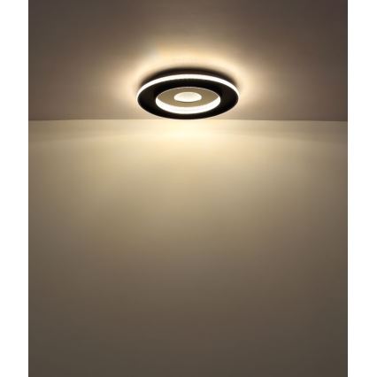 Globo - LED Zatemnitvena stropna svetilka LED/30W/230V 2700-6500K pr. 52,5 cm črna + Daljinski upravljalnik