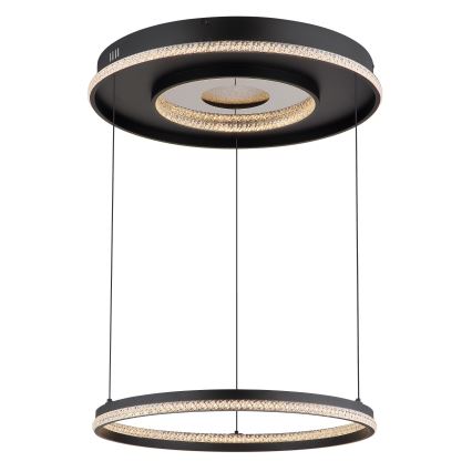 Globo - LED zatemnitvena viseča svetilka na vrvici LED/54W/230V 2700-6500K premer 60 cm črna + daljinski upravljalnik