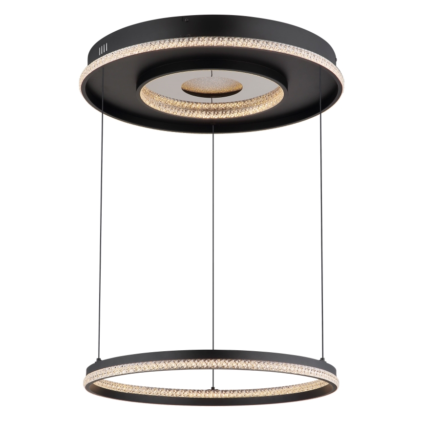 Globo - LED zatemnitvena viseča svetilka na vrvici LED/54W/230V 2700-6500K premer 60 cm črna + daljinski upravljalnik