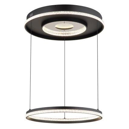 Globo - LED zatemnitvena viseča svetilka na vrvici LED/54W/230V 2700-6500K premer 60 cm črna + daljinski upravljalnik