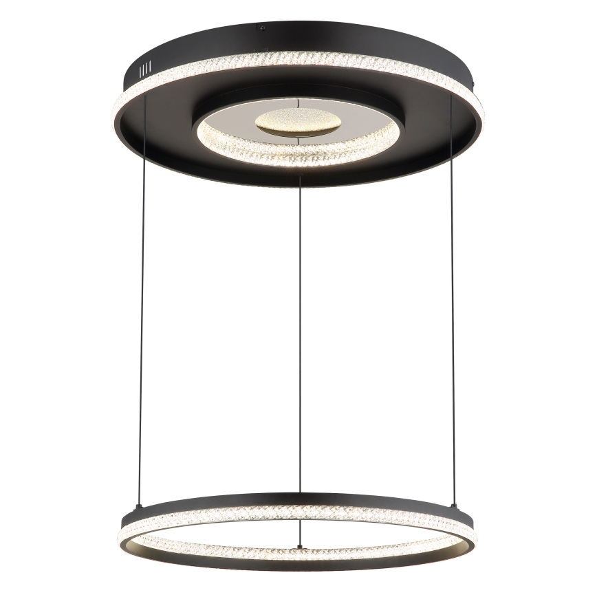 Globo - LED zatemnitvena viseča svetilka na vrvici LED/54W/230V 2700-6500K premer 60 cm črna + daljinski upravljalnik