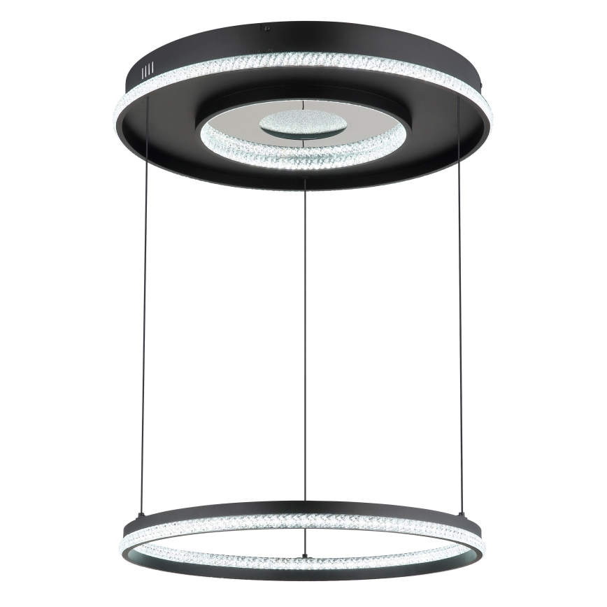 Globo - LED zatemnitvena viseča svetilka na vrvici LED/54W/230V 2700-6500K premer 60 cm črna + daljinski upravljalnik
