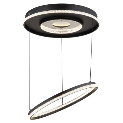 Globo - LED zatemnitvena viseča svetilka na vrvici LED/54W/230V 2700-6500K premer 60 cm črna + daljinski upravljalnik