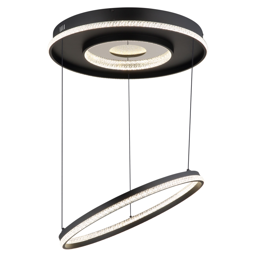 Globo - LED zatemnitvena viseča svetilka na vrvici LED/54W/230V 2700-6500K premer 60 cm črna + daljinski upravljalnik