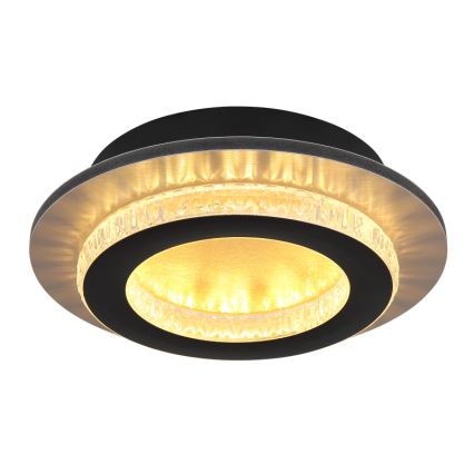Globo - LED stropna svetilka LED/12W/230V 3000/4000/6500K premer 20 cm črna