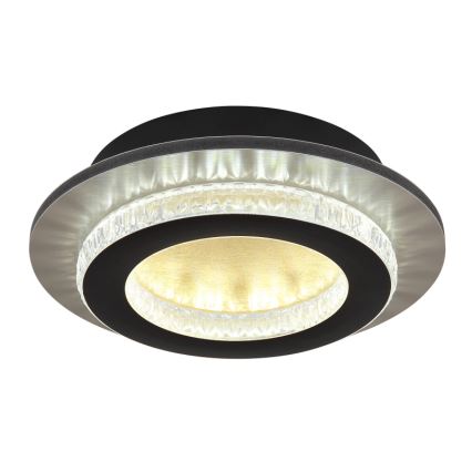 Globo - LED stropna svetilka LED/12W/230V 3000/4000/6500K premer 20 cm črna