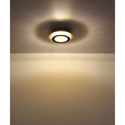 Globo - LED stropna svetilka LED/12W/230V 3000/4000/6500K premer 20 cm črna
