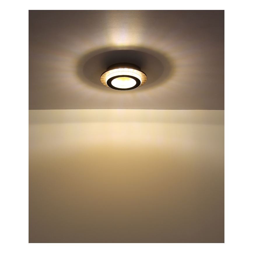 Globo - LED stropna svetilka LED/12W/230V 3000/4000/6500K premer 20 cm črna