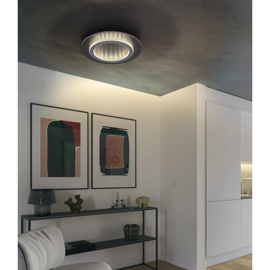Globo - LED stropna svetilka, 24 W, 230 V, 3000/4000/6500 K, premer 35 cm, antracitna