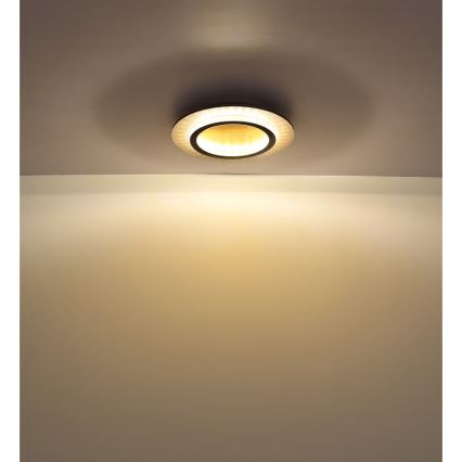 Globo - LED stropno svetilo LED/24W/230V 3000/4000/6500K, premer 35 cm, črno