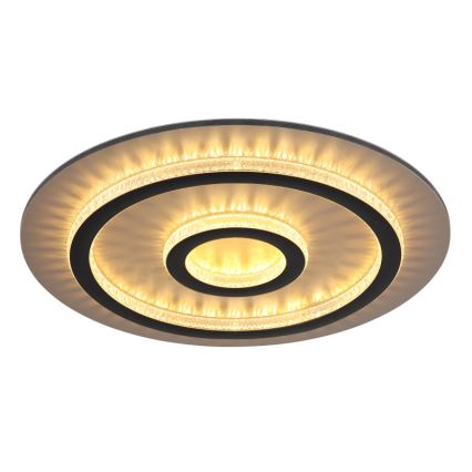 Globo - LED zatemnjiva stropna svetilka LED/40W/230V 3000-6500K premer 45 cm črna + daljinski upravljalnik