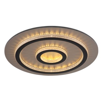 Globo - LED zatemnjiva stropna svetilka LED/40W/230V 3000-6500K premer 45 cm črna + daljinski upravljalnik