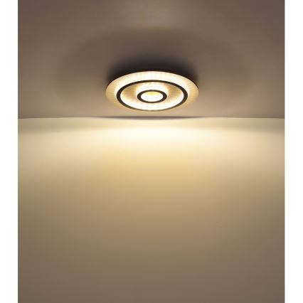 Globo - LED zatemnjiva stropna svetilka LED/40W/230V 3000-6500K premer 45 cm črna + daljinski upravljalnik