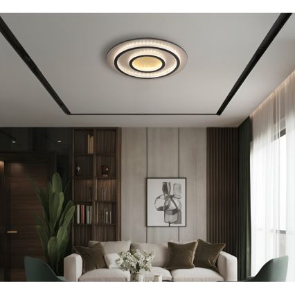 Globo - LED stropna svetilka z nastavljivo svetlostjo LED/60W/230V 3000-6500K premer 55 cm črna + daljinski upravljalnik