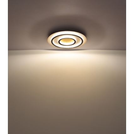 Globo - LED stropna svetilka z nastavljivo svetlostjo LED/60W/230V 3000-6500K premer 55 cm črna + daljinski upravljalnik