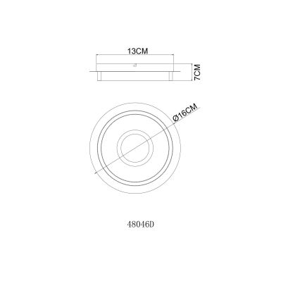 Globo - LED stropna svetilka LED/8W/230V 3000K premer 16 cm