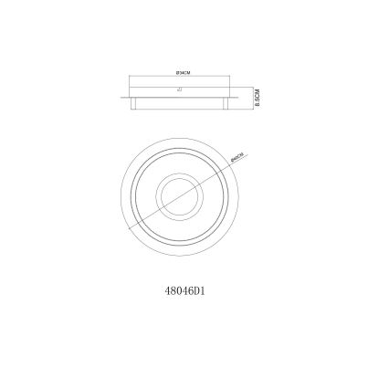 Globo - LED stropna svetilka LED/24W/230V 3000K, premer 40 cm