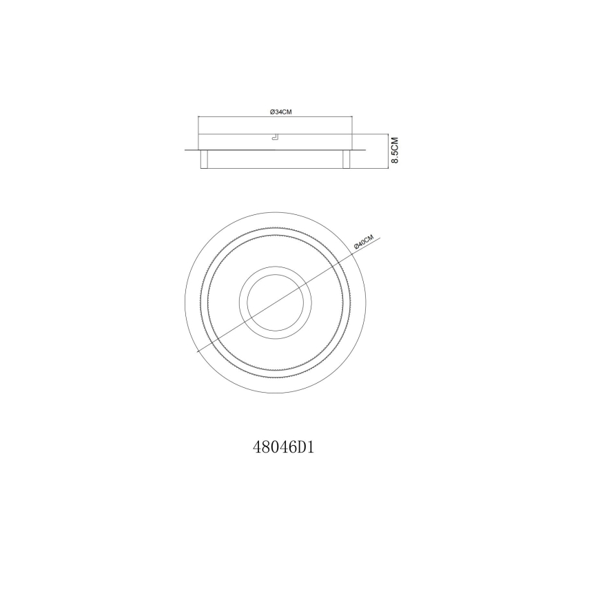 Globo - LED stropna svetilka LED/24W/230V 3000K, premer 40 cm