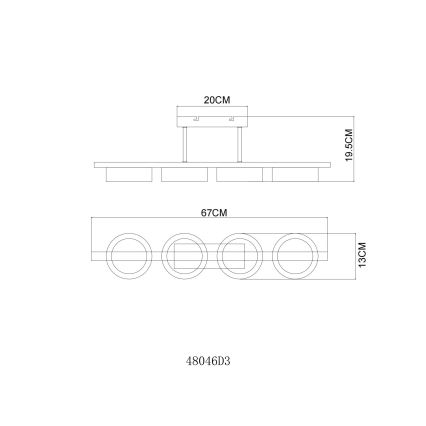 Globo - LED stropni lestenec za površinsko montažo LED/24W/230V 3000K