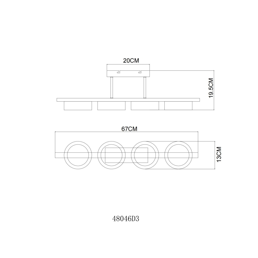 Globo - LED stropni lestenec za površinsko montažo LED/24W/230V 3000K