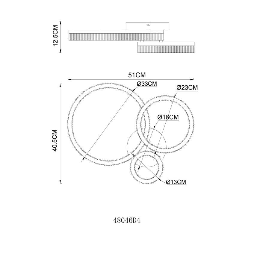 Globo - LED stropna svetilka LED/24W/230V 3000K 40,5x51 cm