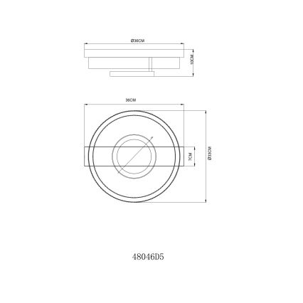 Globo - LED stropno svetilo LED/18W/230V 3000K 33x36 cm