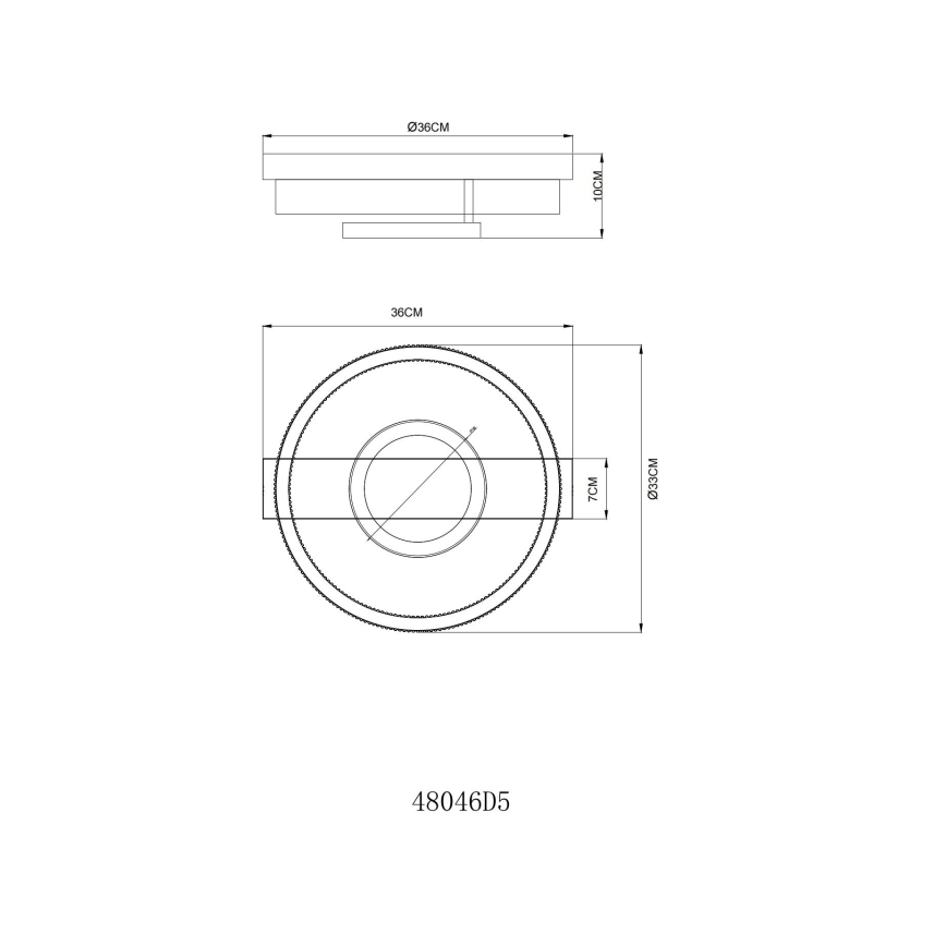 Globo - LED stropno svetilo LED/18W/230V 3000K 33x36 cm