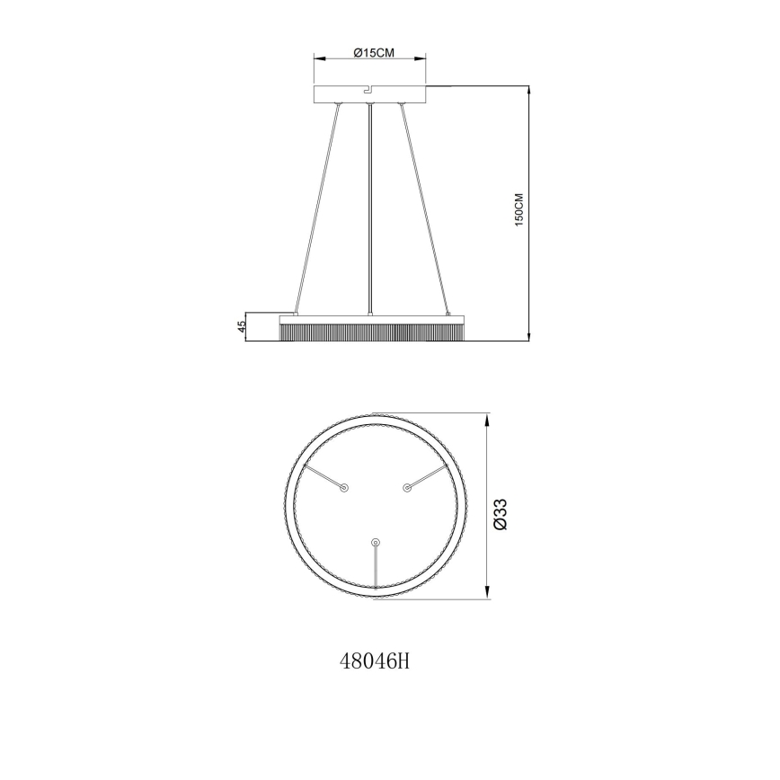 Globo - LED lestenec na jekleni vrvici LED/16W/230V 3000K