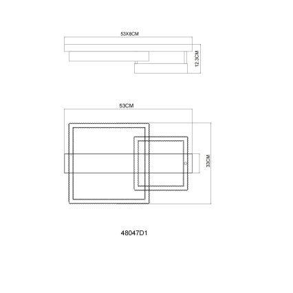 Globo - LED stropna svetilka LED/24W/230V 3000K 33x53 cm