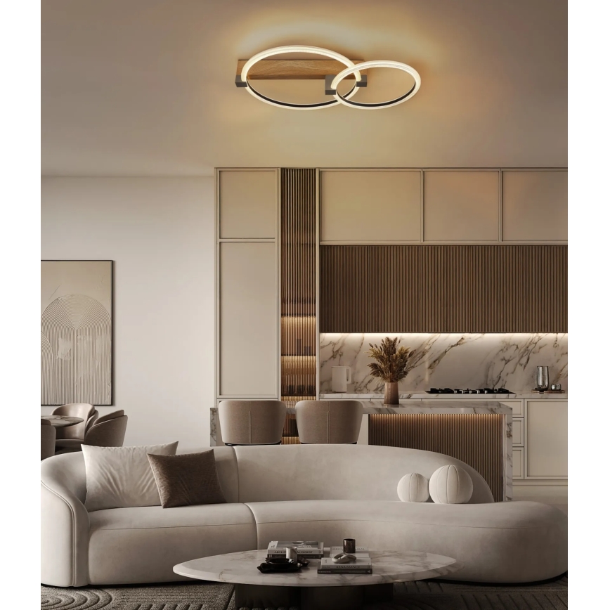 Globo - LED stropna svetilka LED/24W/230V 3000K 58x38 cm bež