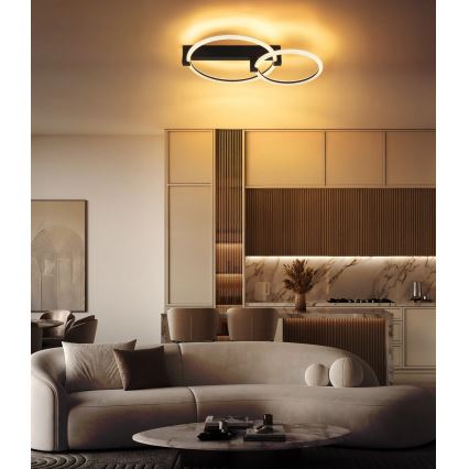Globo - LED stropno svetilo LED/24W/230V 3000K 58x38 cm črna