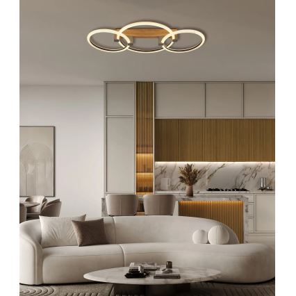 Globo - LED stropna svetilka LED/40W/230V 3000K 76,1x38 cm rjava
